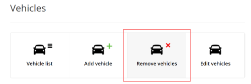 Select remove vehicles from menu bar