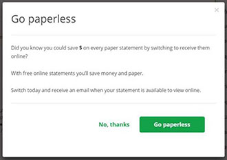 capital one paperless statements discount