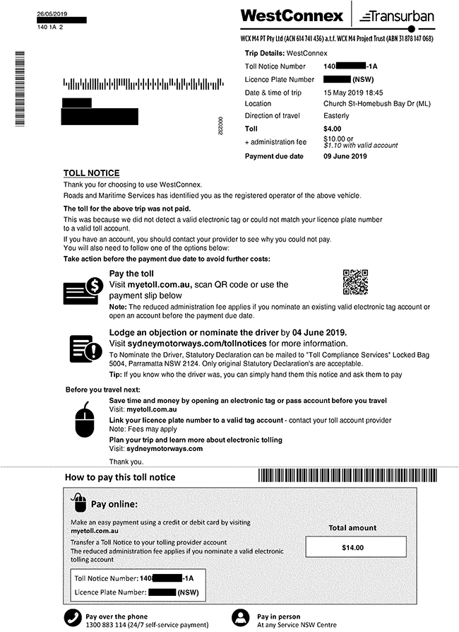 Pay or transfer WestConnex toll notices - Linkt